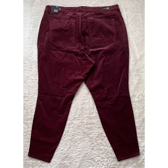 NWT KUT FROM THE KLOTH Plus Size Diana Cord Skinny Jeans in Wine - Picture 11 of 14
